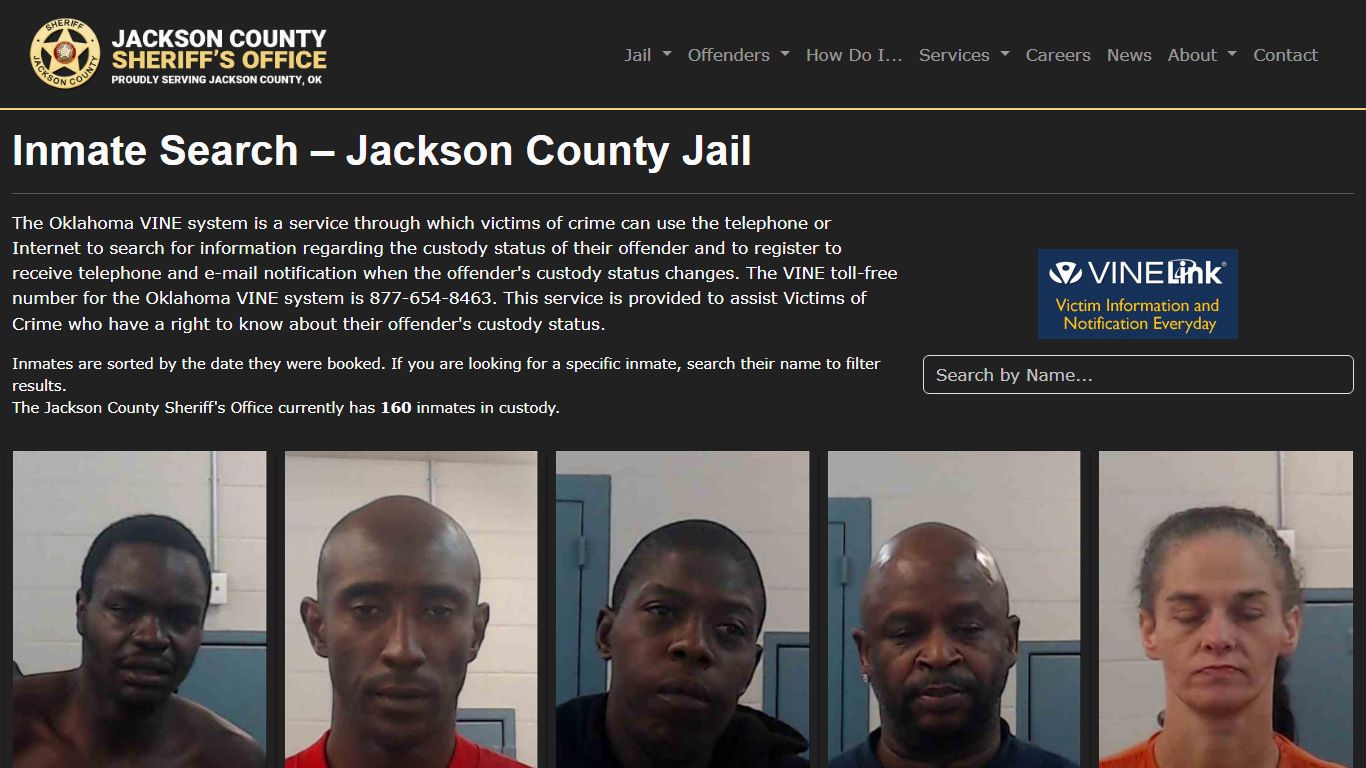 Inmate Search - Jackson County Sheriff's Office