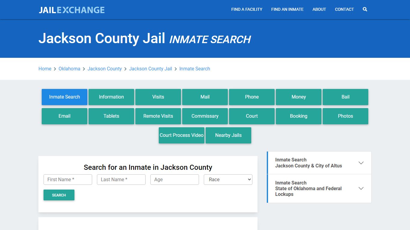 Jackson County Jail, OK Inmate Search: Roster & Mugshots - Jail Exchange